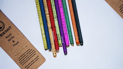Stationary Kit | Seed Pencil Colors | Set of 10 Stationary Kit | Seed Pencils | Set of 10 Seed Pencils  | Seed Pens & Pencils |