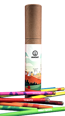 Plantable Seed Recycled Paper Pencil | Set of 12 | Ecofriendly