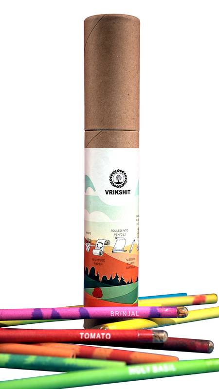 Plantable Seed Recycled Paper Pencil | Set of 12 | Ecofriendly