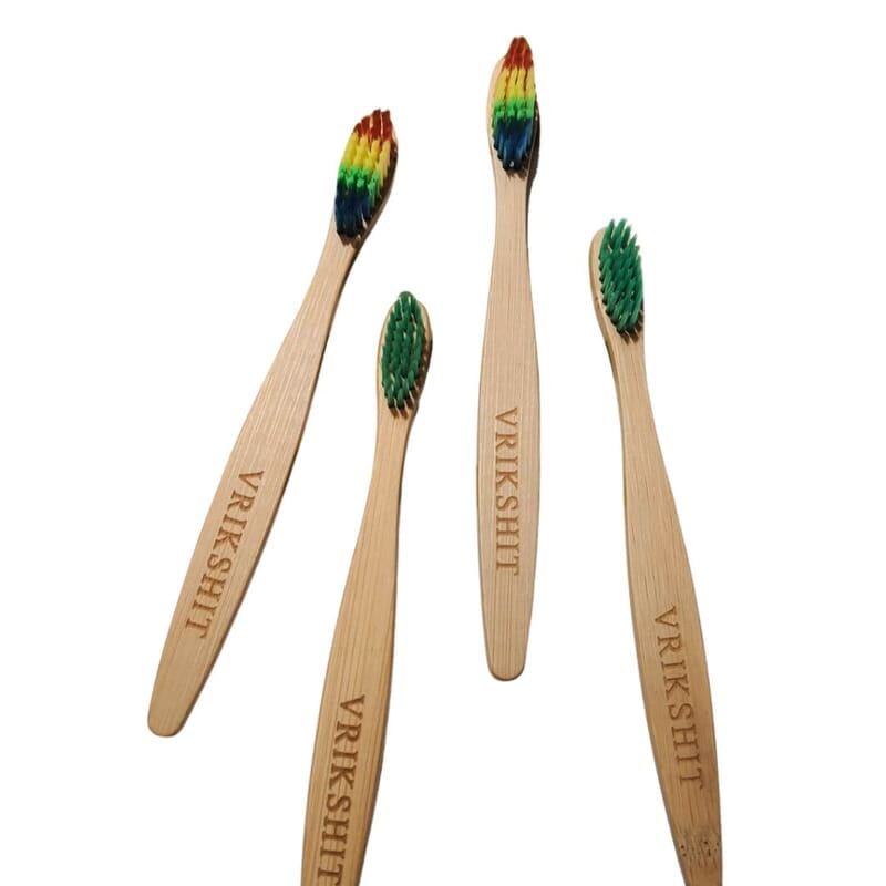 Bamboo kids brush | Sustainable | Charcoal bristles | Biodegradable